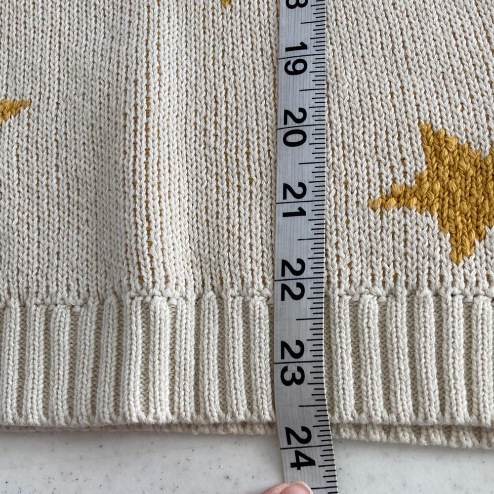 Marled Cream Sweater with Gold Stars - Picture 5 of 5